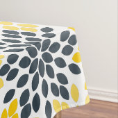 Nappe Charbon jaune et gris Moderne Floral (In Situ)