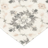 Nappe Charcoal & Blush French Damask Tablecloth (Angle)