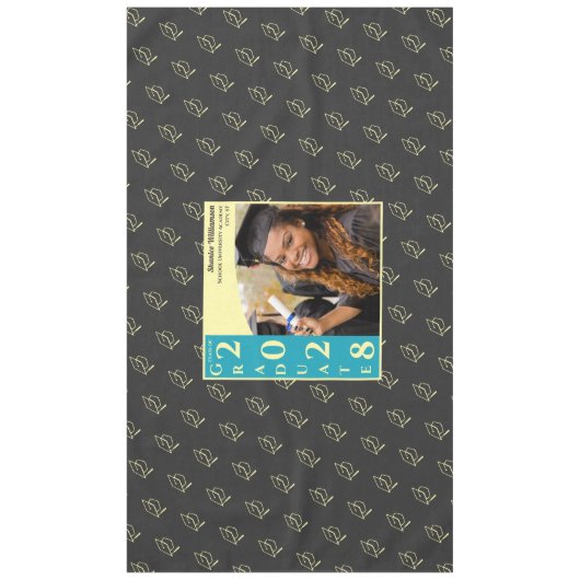 Nappe Charcoal Modern Graduation Photo Cap Pattern (Devant)