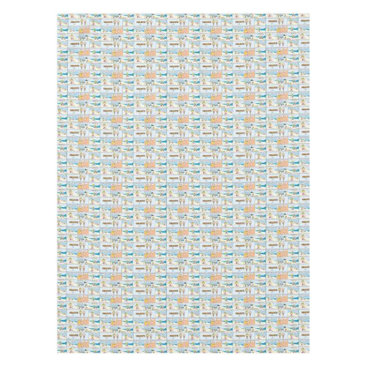 Nappe Charlie Brown & Glace Sally À La Plage (Devant)