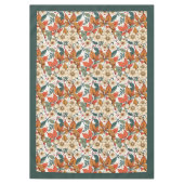 Nappe Charmant automne en terre cuite fleurs blanches ve (Devant)