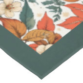 Nappe Charmant automne en terre cuite fleurs blanches ve (Angle)