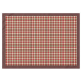 Nappe Charmante Red Green Plaid Fêtes de Noël (Devant (Horizontal))