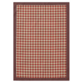 Nappe Charmante Red Green Plaid Fêtes de Noël (Devant)