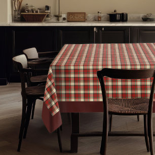 Nappe Charmante Red Green Plaid Fêtes de Noël