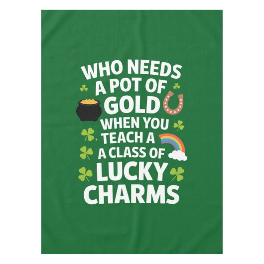 Nappe Charme de professeur de la Saint-Patrick Trèfle Ir (Devant)