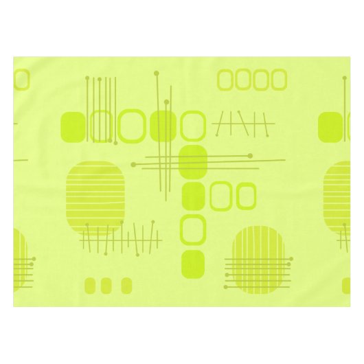 Nappe Chartreuse Abstraite en tissu d'écorce atomique (Devant (Horizontal))
