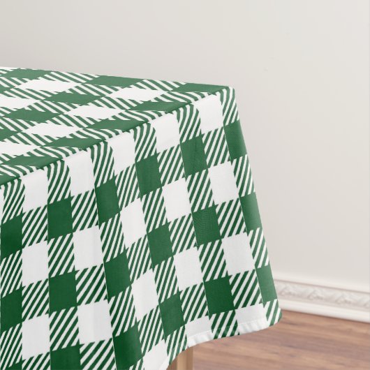 Nappe Chasseur rustique Green En vichy Buffalo Plaid (In Situ)