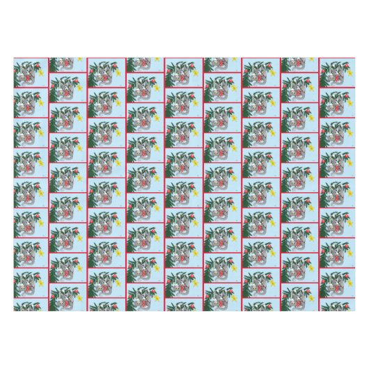 Nappe Chat d'arbre de Noël à pendre drôle (Devant (Horizontal))