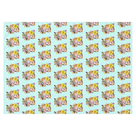 Nappe Chat de Pâques Orange (Devant (Horizontal))