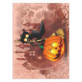 Nappe Chat effrayé par Citrouille Fun Halloween caractèr (Devant)