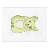 Nappe Chat Jaune avec Couvercle Duvet souriant (Devant (Horizontal))
