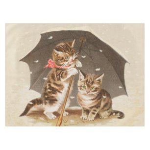 Nappe Chat Kitten chaton antique vintage jolie mignonne