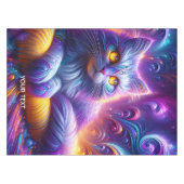 Nappe Chat mignon bleu violet Imaginaire (Devant (Horizontal))