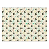 Nappe Chat noir atomique du milieu du siècle avec explos (Devant (Horizontal))