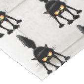 Nappe Chat noir de dessin animé drôle et féroce  (Angle)