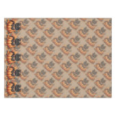 Nappe Chat noir sur Citrouille avec Motif de courtepoint (Devant (Horizontal))