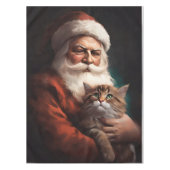 Nappe Chat Perse avec Noël Festif du Père Noël (Devant)