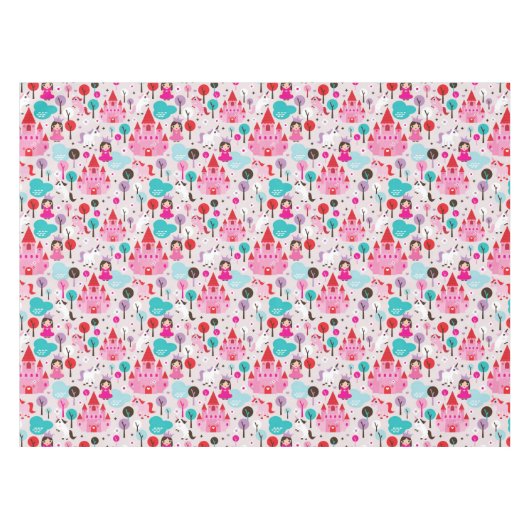 Nappe château et licorne de princesse d'enfants (Devant (Horizontal))