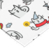 Nappe Chats amusants, lait et magie. (Angle)