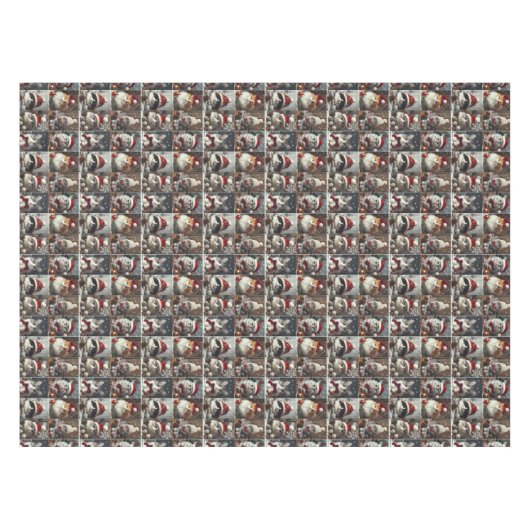 Nappe chats de noël mignon animaux d'hiver rustique (Devant (Horizontal))