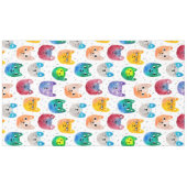 Nappe Chats et amis d'aquarelle (Devant (Horizontal))