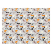 Nappe Chats et Empreintes de pattes (Devant (Horizontal))