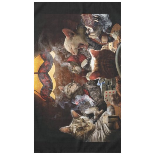 Nappe Chats jouant au poker (Devant)