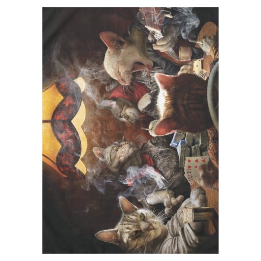 Nappe Chats jouant au poker (Devant)