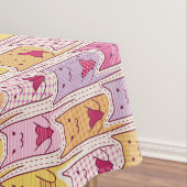 Nappe Chats mignons avec les coeurs affectueux (In Situ)