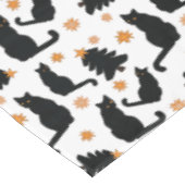 Nappe Chats Noirs Et Arbres De Noël (Angle)