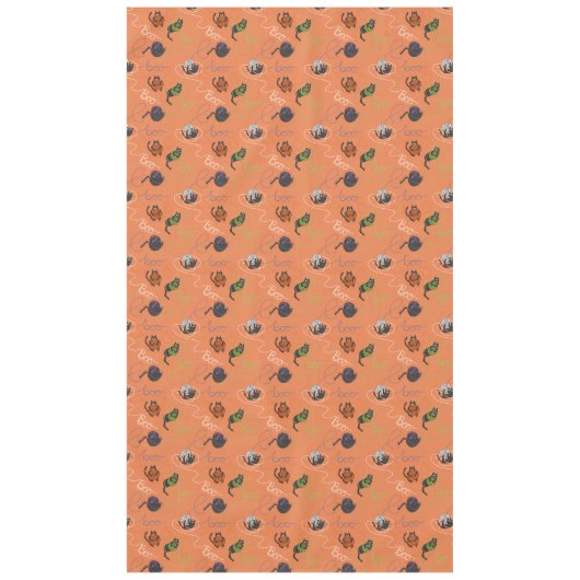 Nappe Chats noirs et Halloween en fer à la carreaux (Devant)