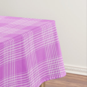 Nappe Checkered de plaid pourpre et blanc