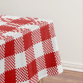 Nappe Checkered rouge de guingan (In Situ)