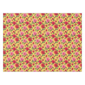 Nappe Cheerful Pink And Red Roses On A Sunny Yellow  (Devant (Horizontal))