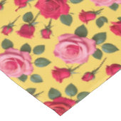 Nappe Cheerful Pink And Red Roses On A Sunny Yellow  (Angle)