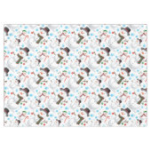Nappe Cheerful Snowmen Christmas Tablecloth (Devant (Horizontal))