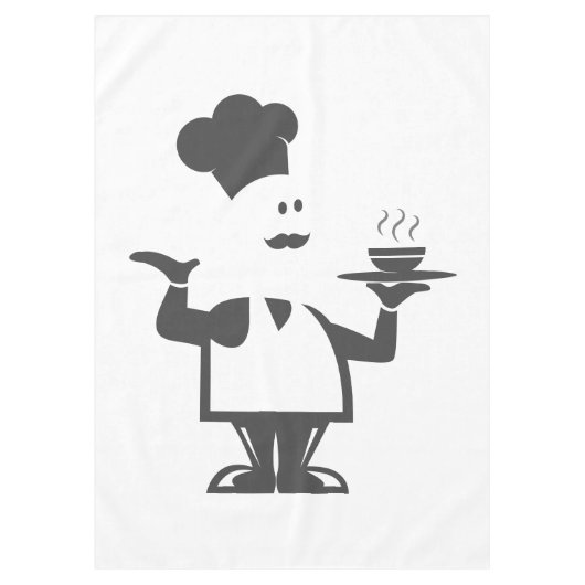 Nappe Chef tenant un bol de soupe (Devant)