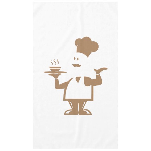 Nappe Chef tenant un bol de soupe (Devant)