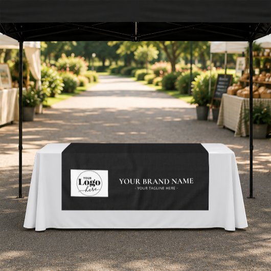 Nappe Chemin de table avec logo noir