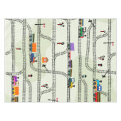 Nappe Chemins de fer pour enfants Trains et pistes (Devant (Horizontal))