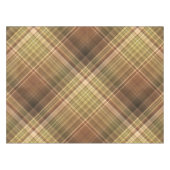 Nappe Chêne Rustique Brun et Carreaux Olive (Devant (Horizontal))