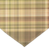 Nappe Chêne Rustique Brun et Carreaux Olive (Angle)