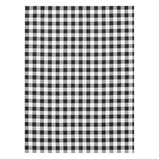 Nappe Chèque de bison noir et blanc (Devant)