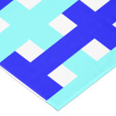 Nappe Chèques Carré Motif moderne bleu blanc (Angle)