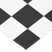 Nappe Chèques classiques en noir et blanc (Angle)