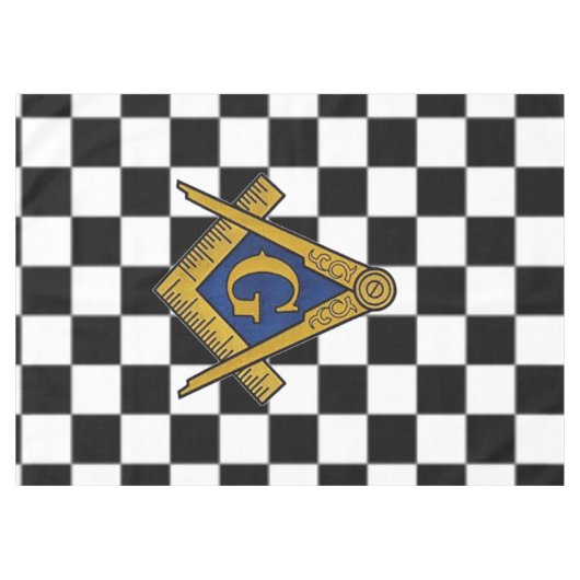 Nappe Chèques maçonniques Freemasons Carré et Compass (Devant (Horizontal))