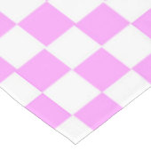 Nappe Chèques roses et blancs À damiers Motif chic (Angle)