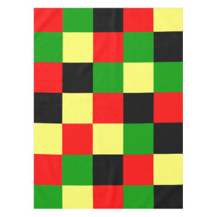 Nappe Chèques rouges, jaunes, noirs et verts