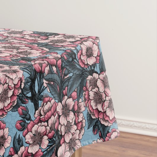 Nappe Cherry blossom in pink and blue (In Situ)